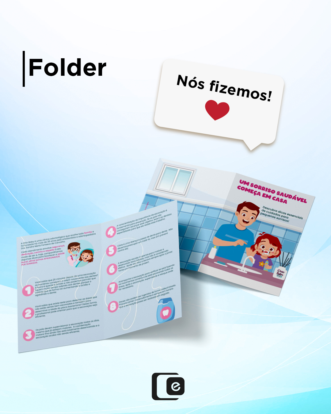 Folder desenvolvido para Orto Baby.