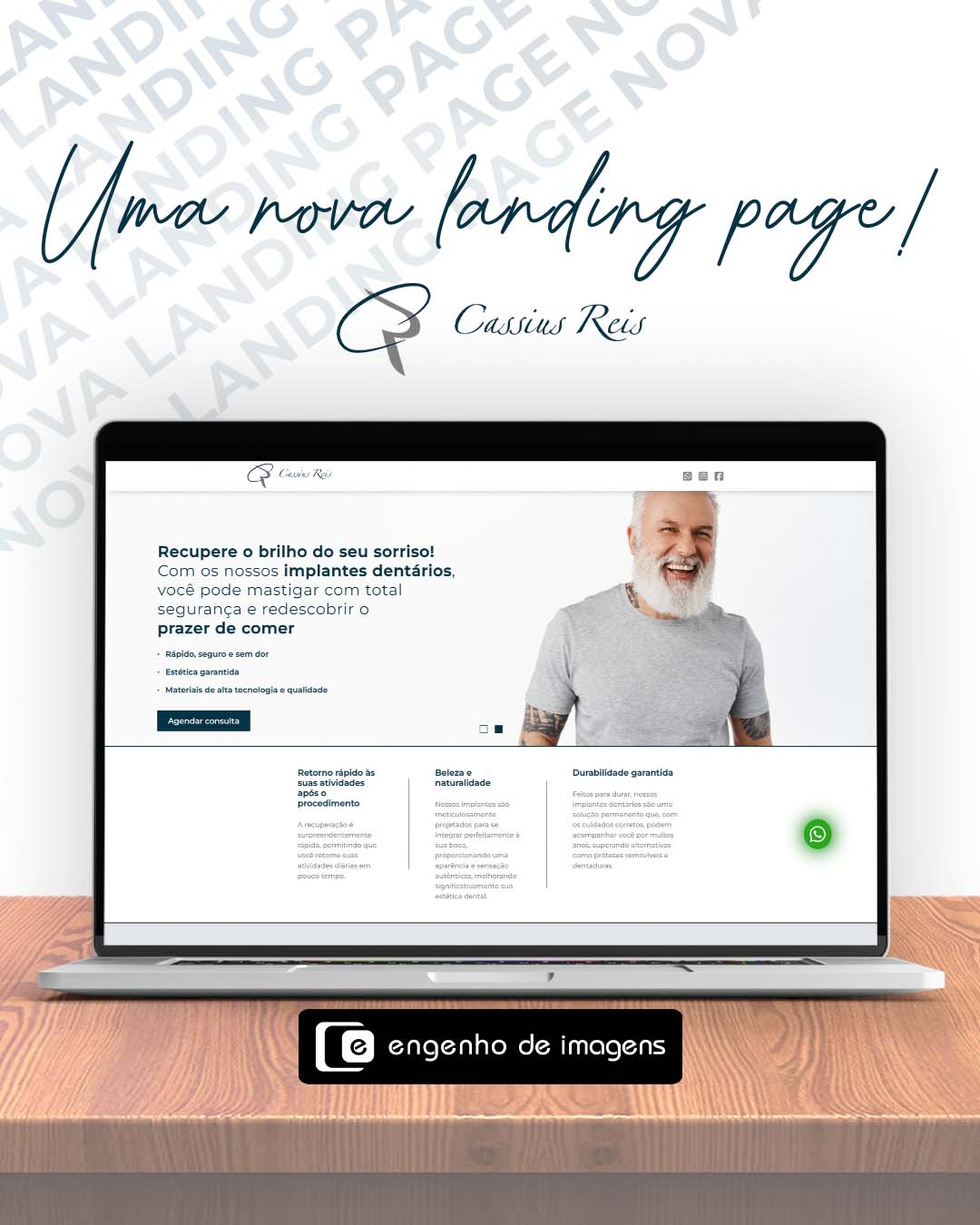 Novas landing pages do Dr. Cassius Reis! 